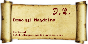 Domonyi Magdolna névjegykártya