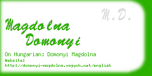 magdolna domonyi business card